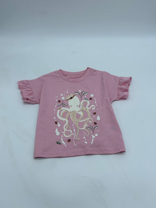 T-shirt imprimé "Pieuvre" - Rose