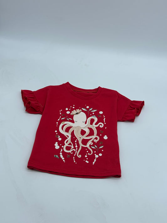 T-shirt imprimé "Pieuvre" - Rouge