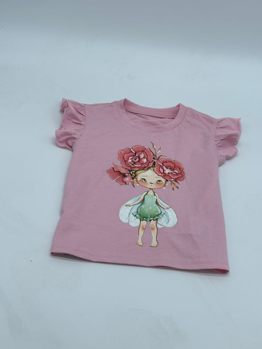 T-shirt imprimé "Fille" - Rose