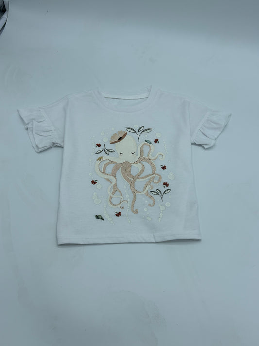 T-shirt imprimé "Pieuvre" - Blanc