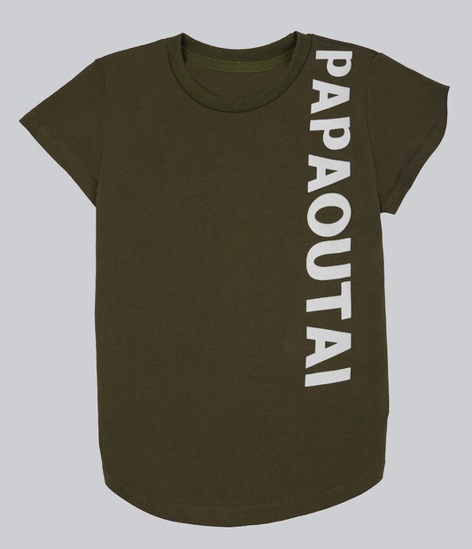 T-shirt imprimé "Papaoutai" - Kaki
